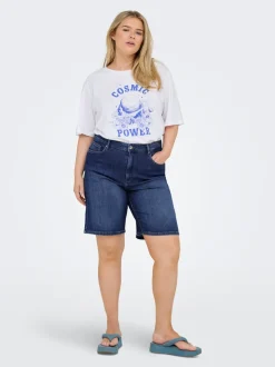 CARSONNY Taille haute Regular Fit Short en denim