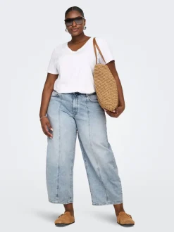 CARTAYLOR Taille haute Coupe barrel Longueur cheville Jeans