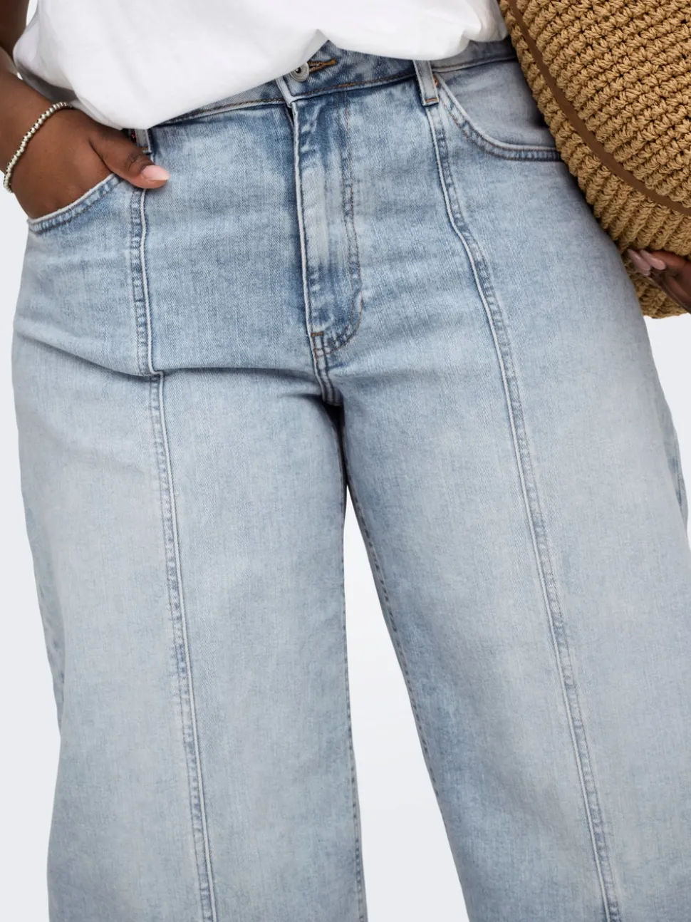 CARTAYLOR Taille haute Coupe barrel Longueur cheville Jeans