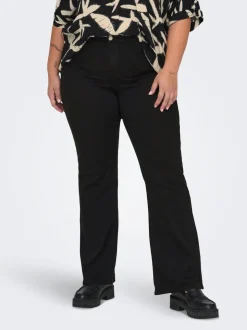 CARTHUNDER Taille moyenne Flared Fit Jeans