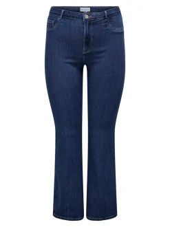 CARTHUNDER Taille moyenne Flared Fit Jeans