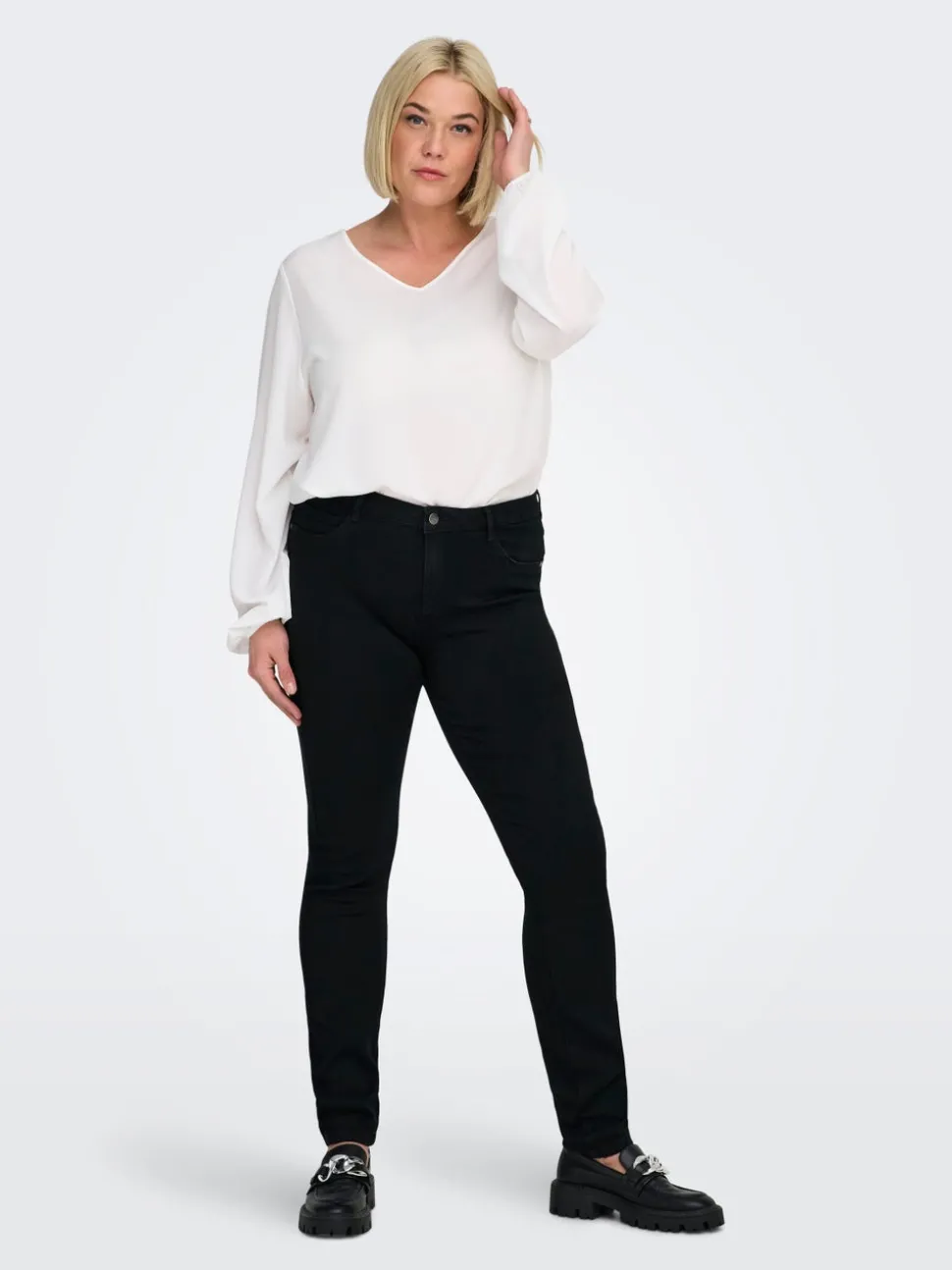 CARTHUNDER Taille moyenne Skinny Fit Jeans