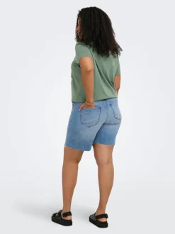 CARTOKYO Taille haute Regular Fit Short en denim