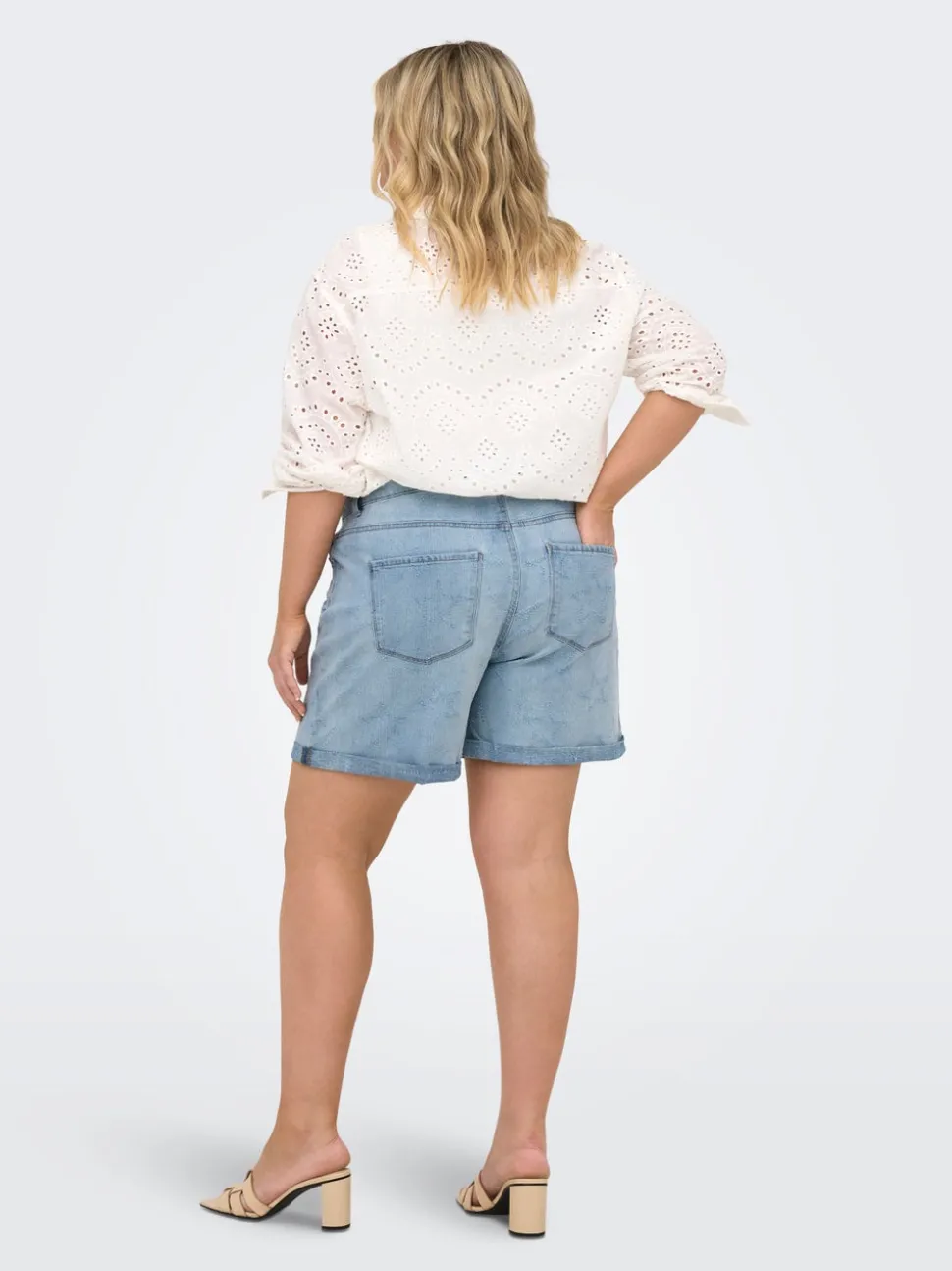 CARVEGA Taille haute Loose Fit Short en denim