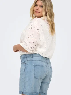 CARVEGA Taille haute Loose Fit Short en denim
