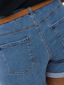 CARVEGA Taille haute Regular Fit Short en denim