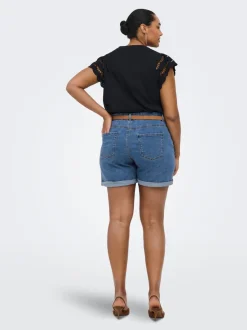 CARVEGA Taille haute Regular Fit Short en denim