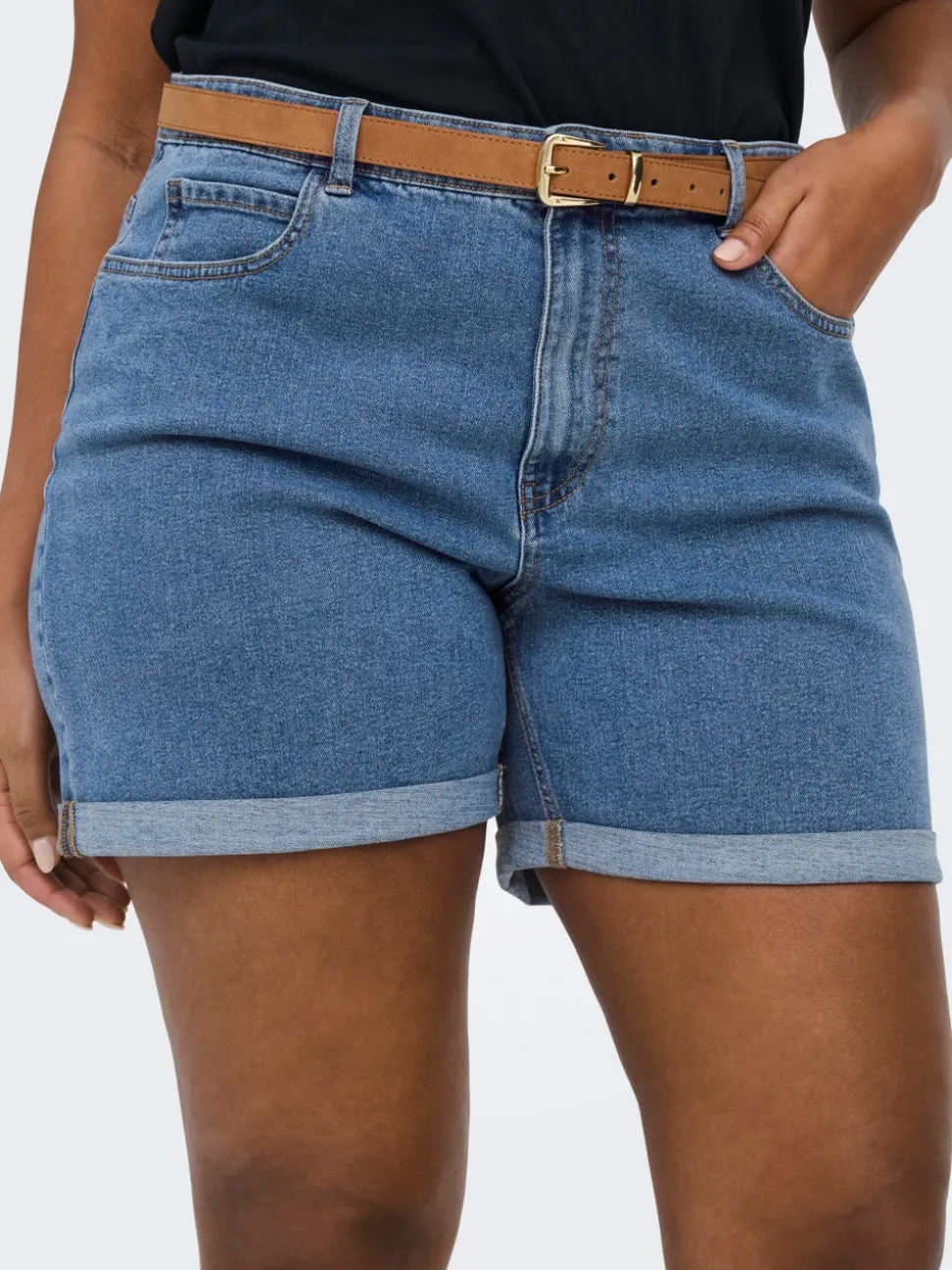 CARVEGA Taille haute Regular Fit Short en denim