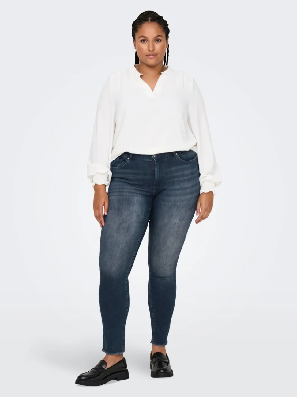 CARWILLY Taille haute Skinny Fit Longueur cheville Jeans