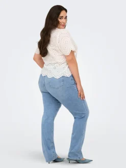 CARWILLY Taille haute Straight Fit Jeans