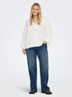 CARWILLY Taille haute Wide Leg Fit Jeans