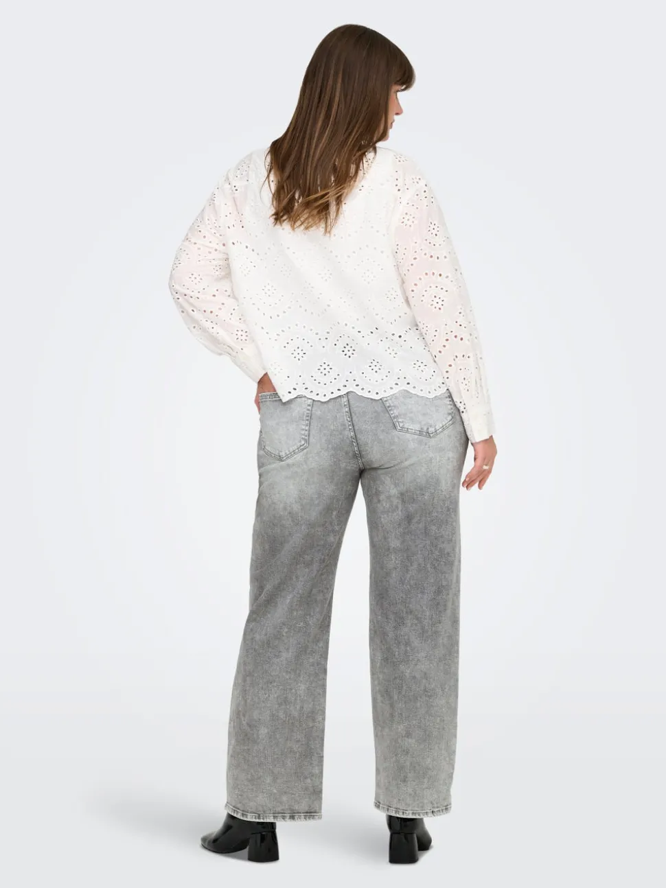 CARWILLY Taille haute Wide Leg Fit Jeans