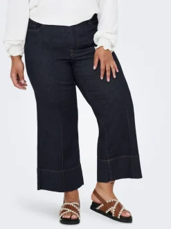 CARWILLY Taille haute Wide Leg Fit Court Jeans
