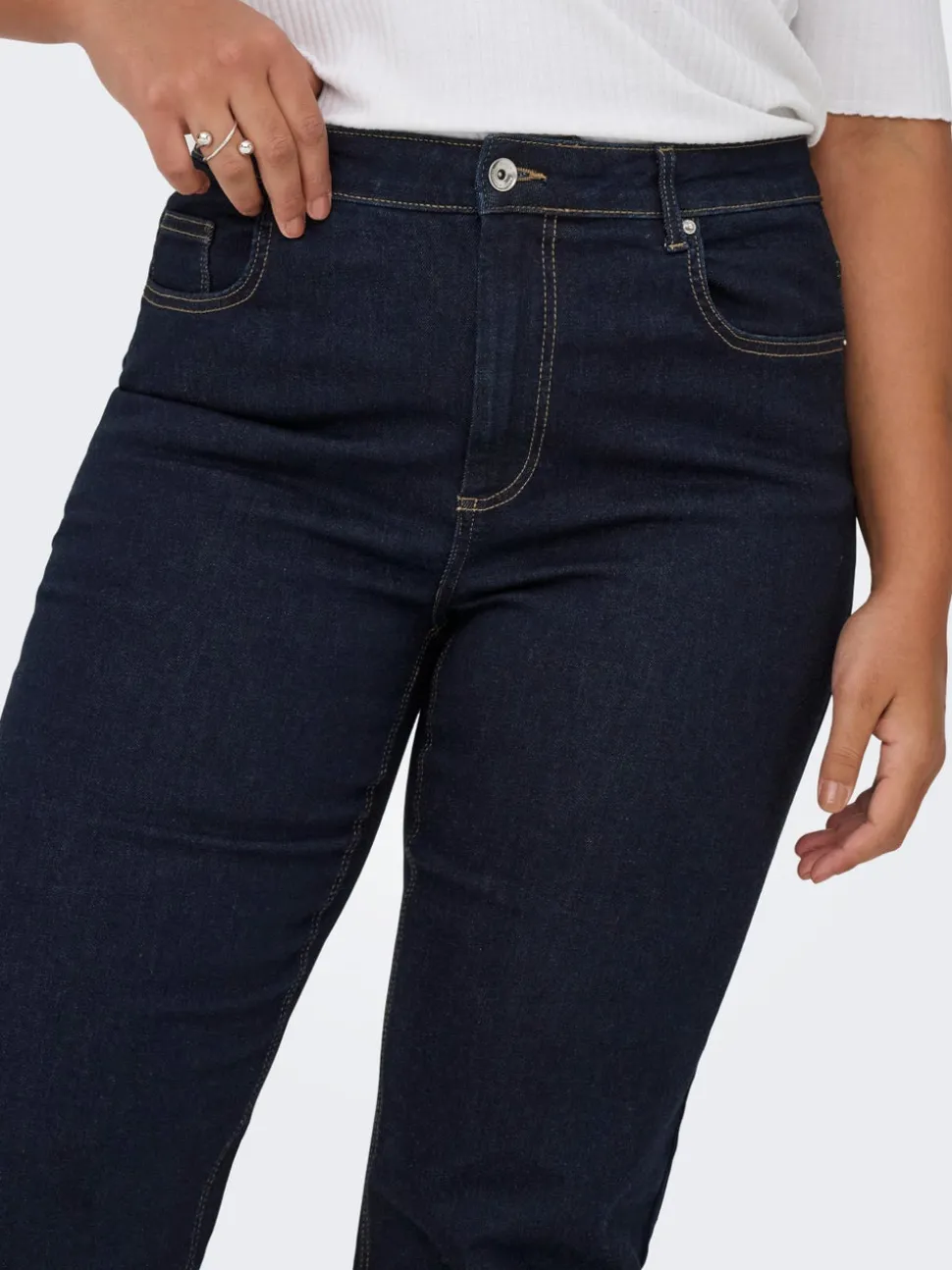 CARWILLY Taille haute Wide Leg Fit Jeans