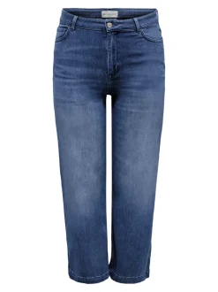 CARWILLY Taille haute Wide Leg Fit Court Jeans