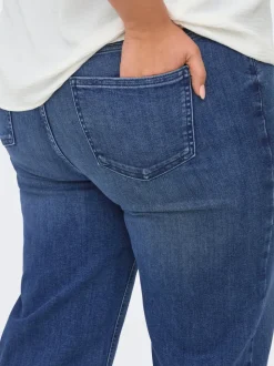 CARWILLY Taille haute Wide Leg Fit Court Jeans