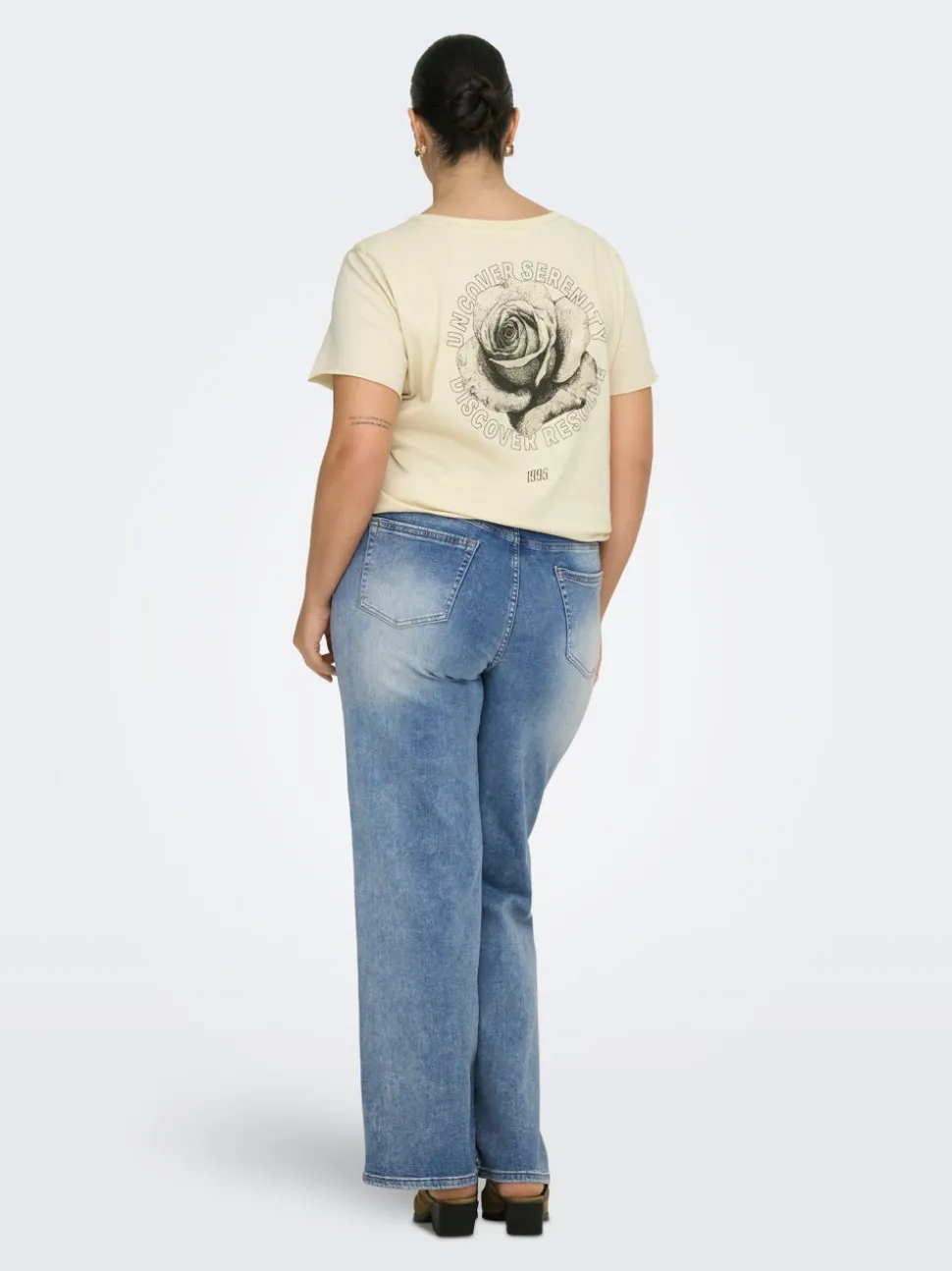 CARWILLY Taille haute Wide Leg Fit Jeans