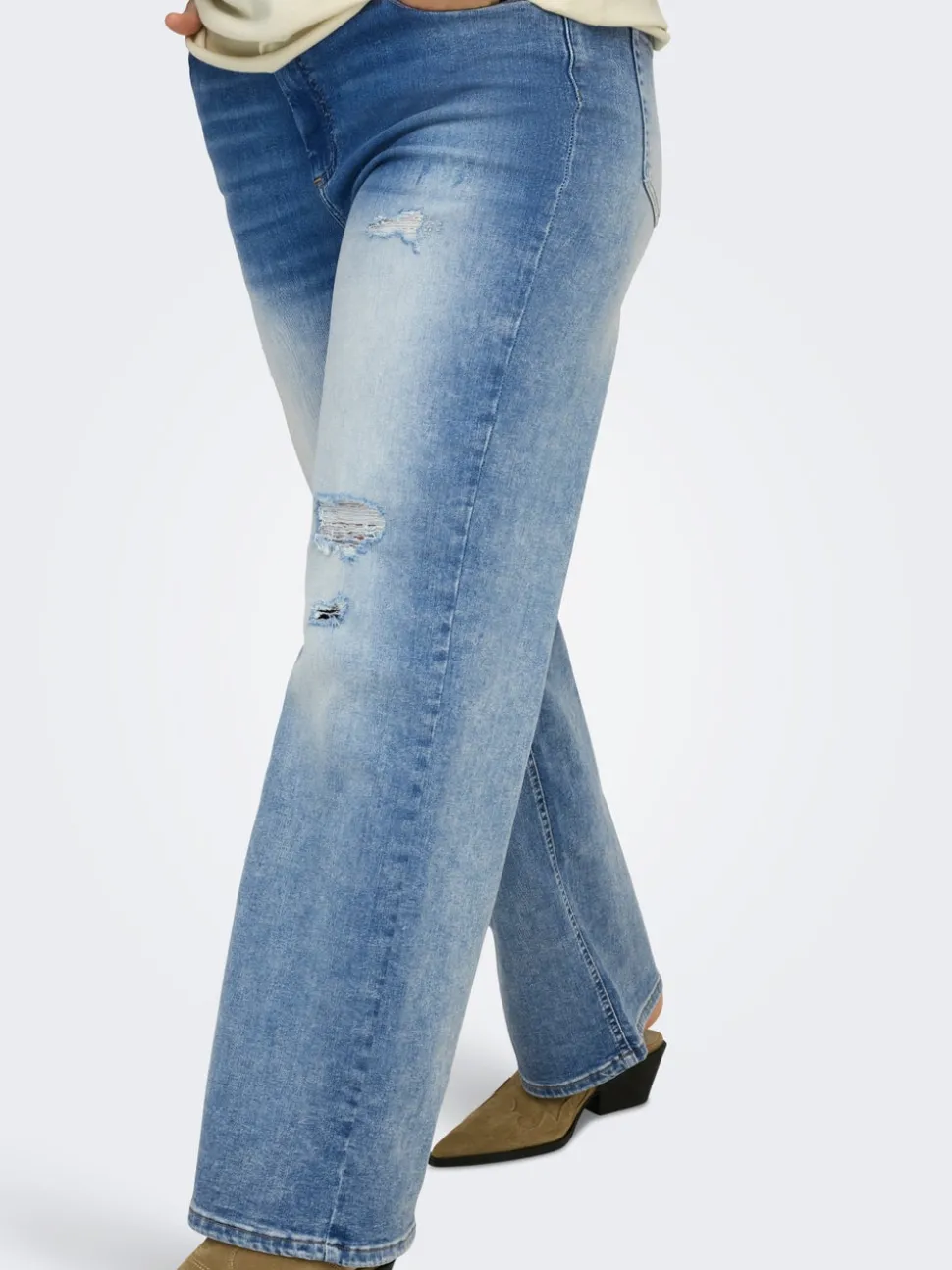 CARWILLY Taille haute Wide Leg Fit Jeans