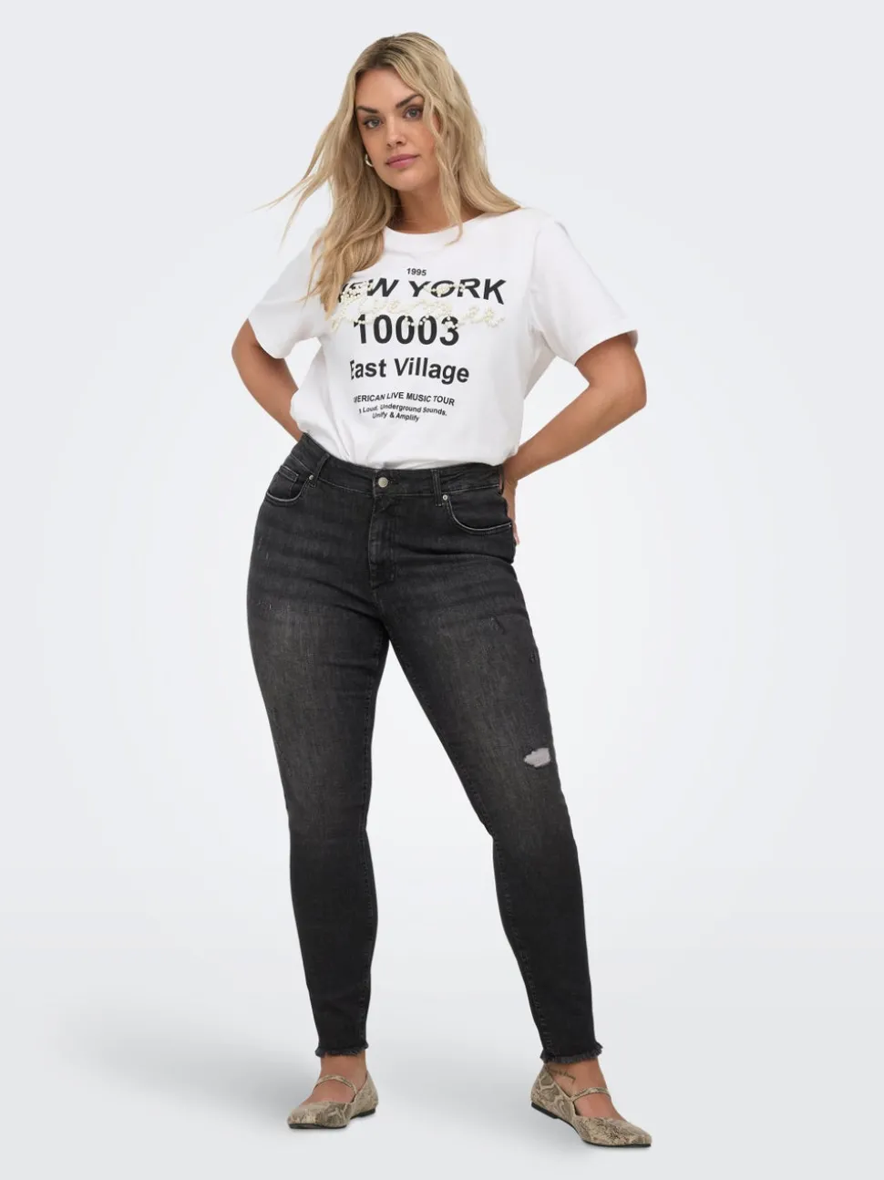CARWILLY Taille moyenne Skinny Fit Longueur cheville Jeans