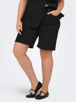 CARWILLY Taille haute Wide Leg Fit Short en denim