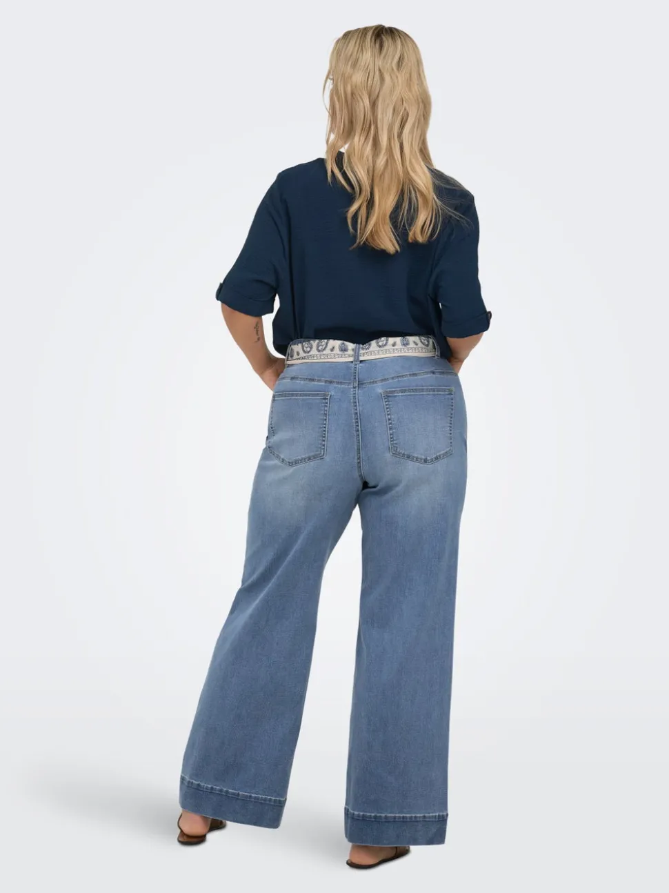 CARWILLY Taille haute Wide Leg Fit Jeans
