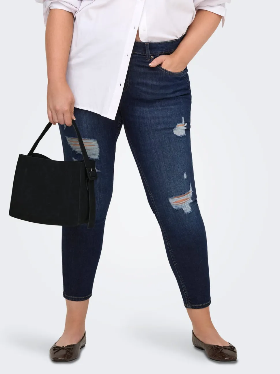 CARWILLY Taille moyenne Skinny Fit Longueur cheville Jeans