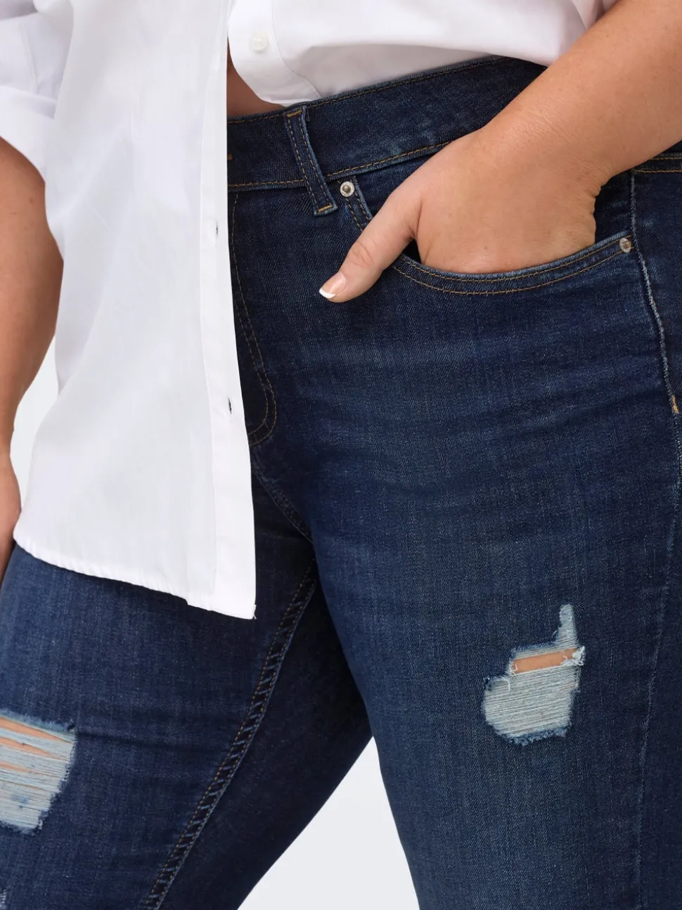 CARWILLY Taille moyenne Skinny Fit Longueur cheville Jeans