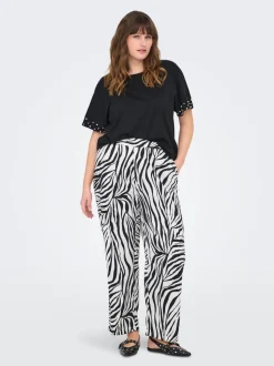CARYAVA Regular Fit Pantalon à jambe large