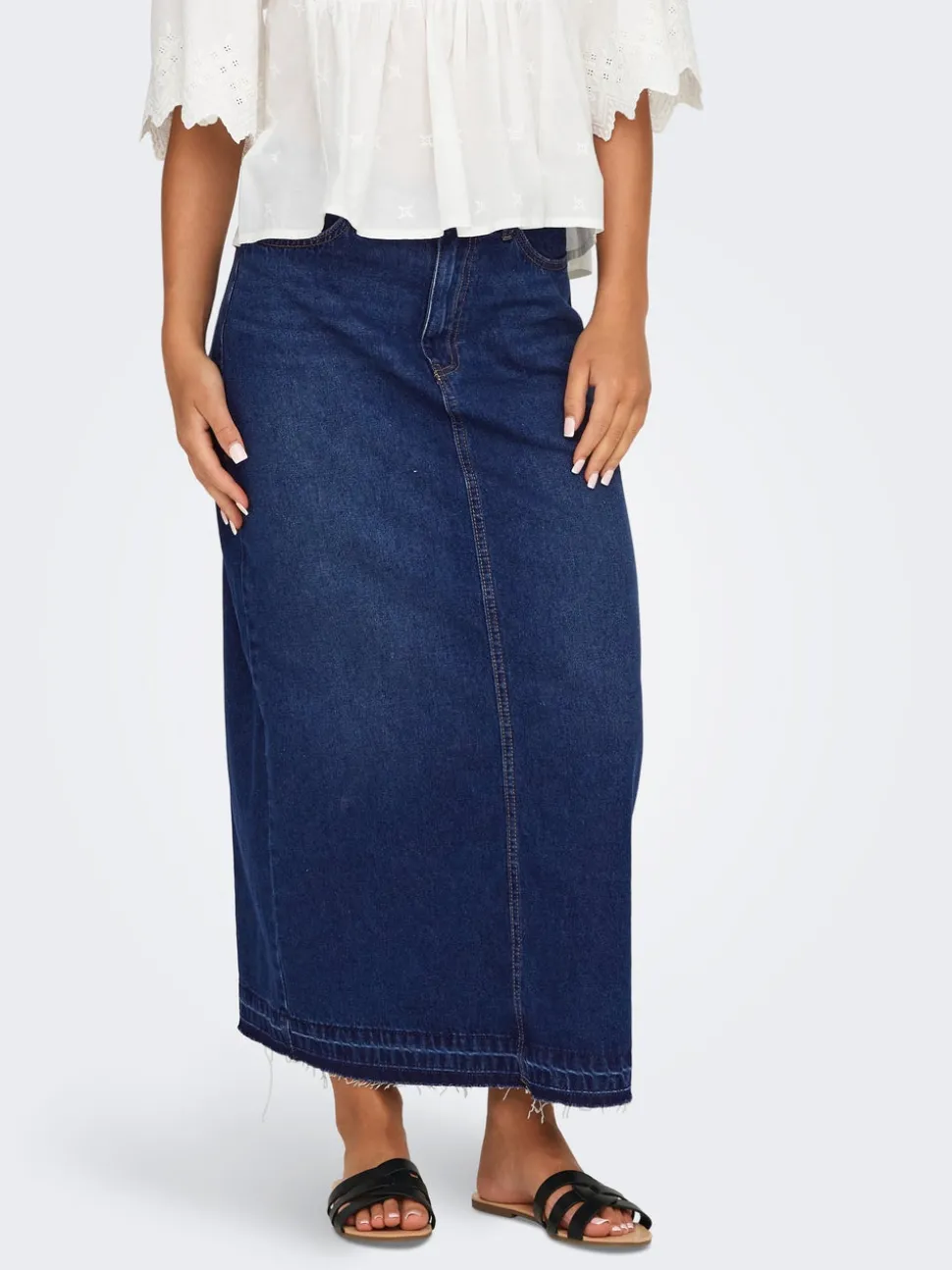 JDYBELLA Jean Jupe en denim Jupe longue