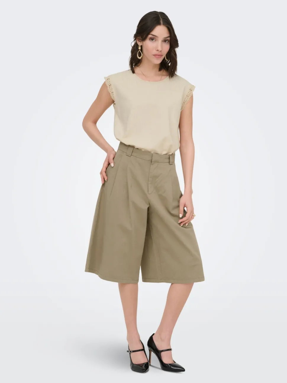 JDYBIANCA Taille haute Regular Fit Bermuda