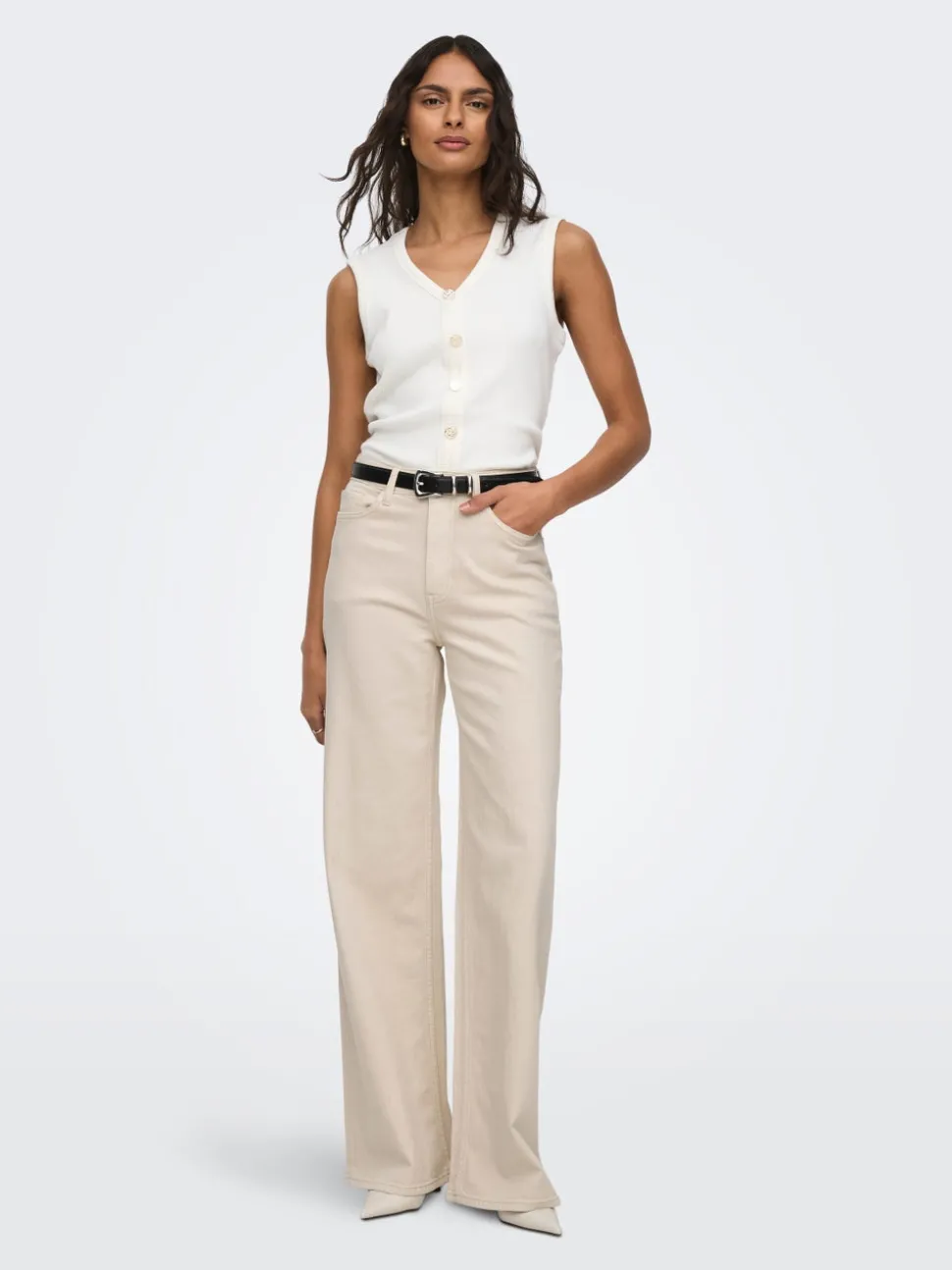 JDYCARINA Taille haute Wide Leg Fit Jeans