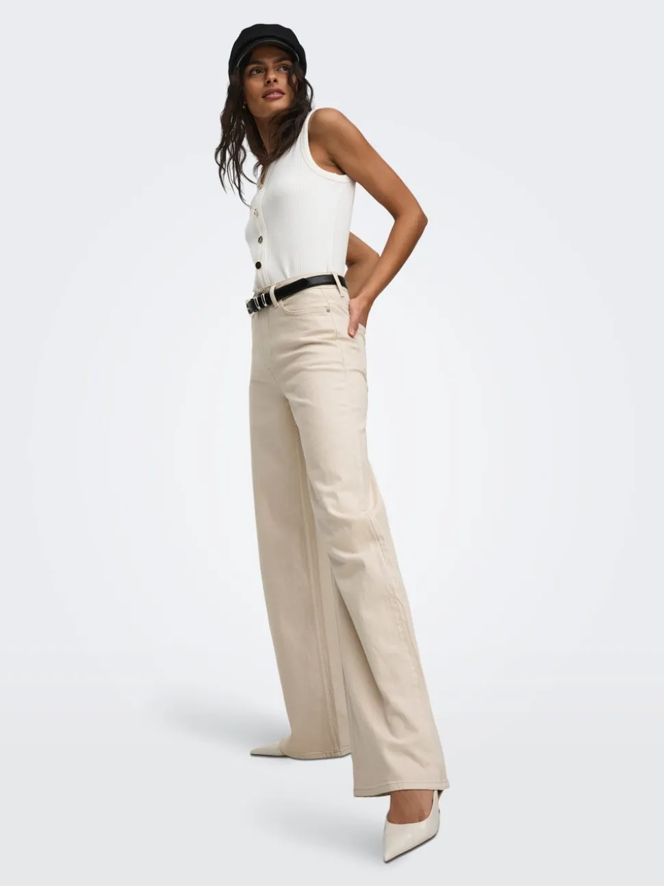 JDYCARINA Taille haute Wide Leg Fit Jeans