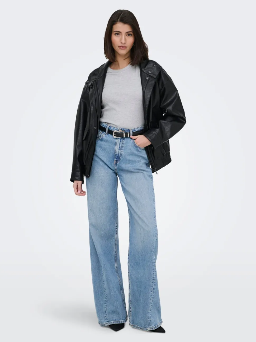JDYCARINA Taille haute Wide Leg Fit Jeans
