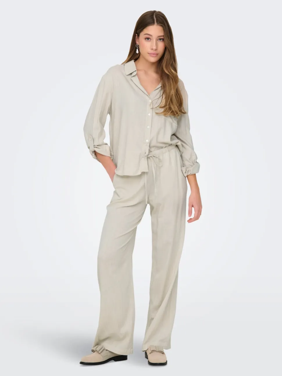 JDYCAYA Wide Leg Fit Lin Pantalon
