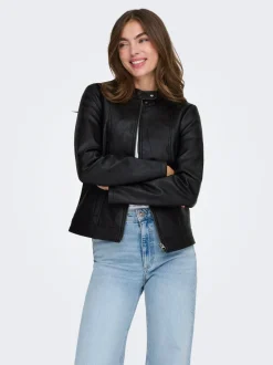 JDYEMILY Veste en cuir synthétique