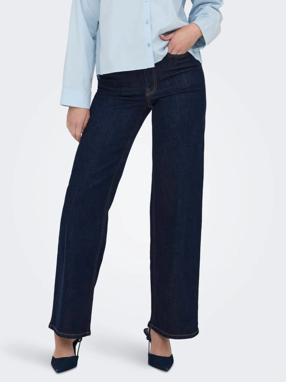 JDYFELINA-FINA Taille haute Wide Leg Fit Jeans