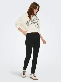 JDYFINA Taille moyenne Skinny Fit Jeans