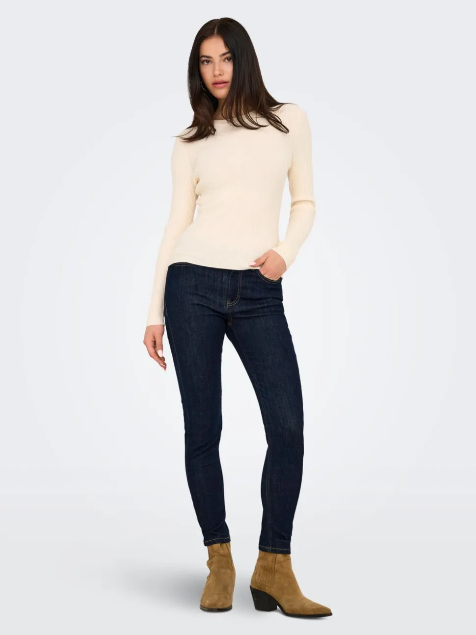 JDYFINA Taille moyenne Skinny Fit Longueur cheville Jeans