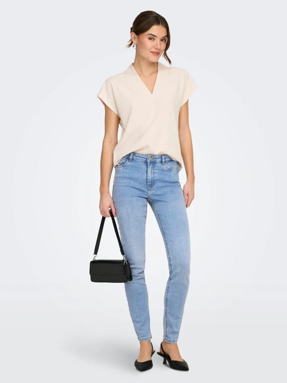 JDYFINA Taille moyenne Skinny Fit Jeans