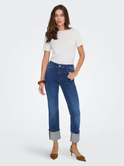JDYFINA Taille moyenne Straight Fit Jeans
