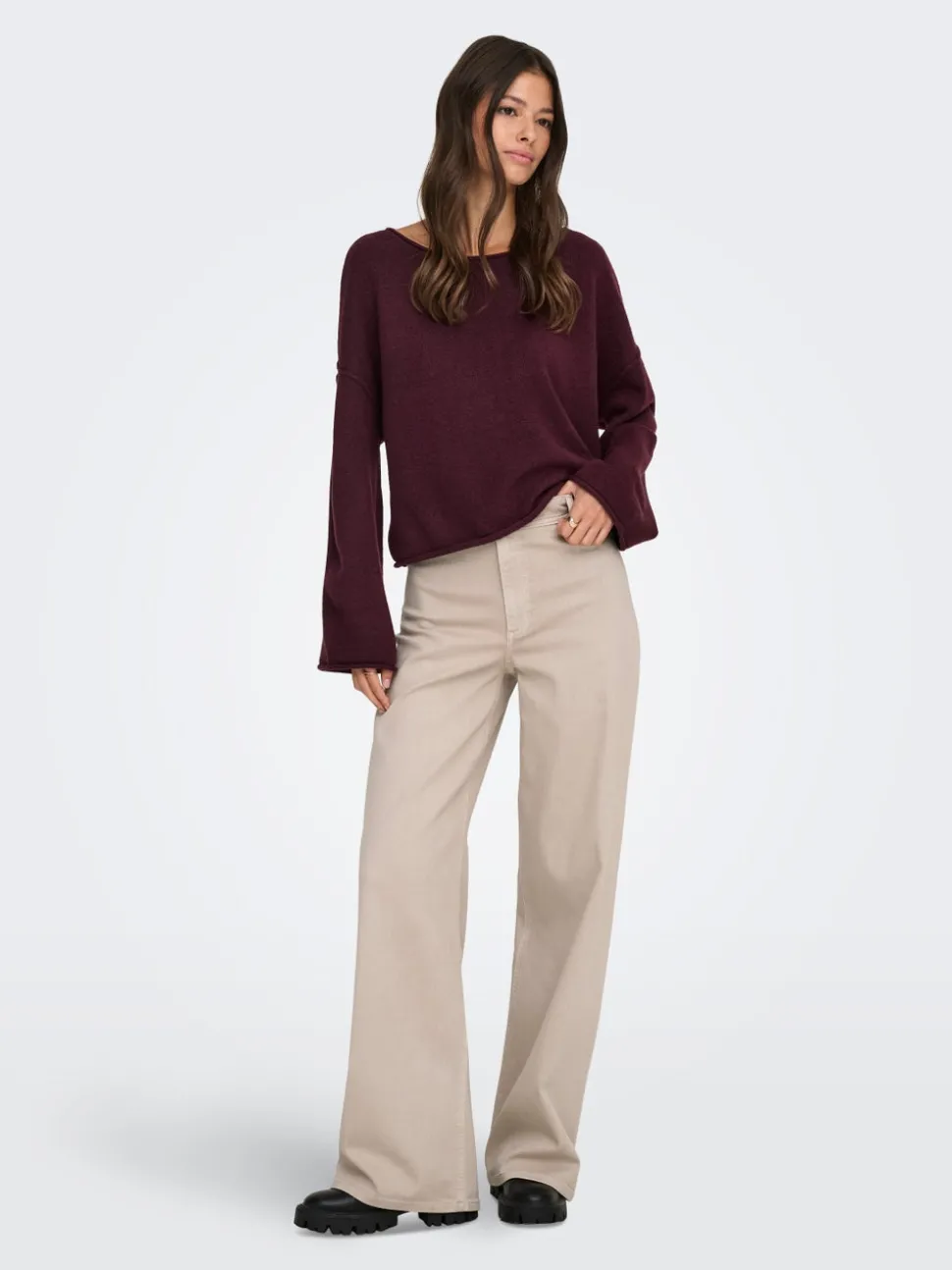 JDYIRIS Regular Fit Pantalon à jambe large