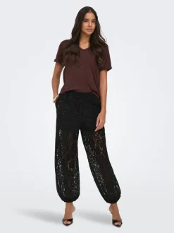 JDYJULIA Balloon Fit Pantalon en dentelle