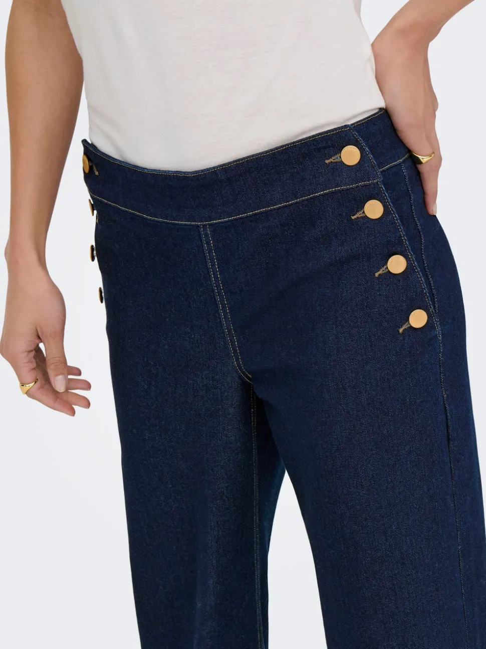 JDYLIZZIE Taille moyenne Wide Leg Fit Jeans