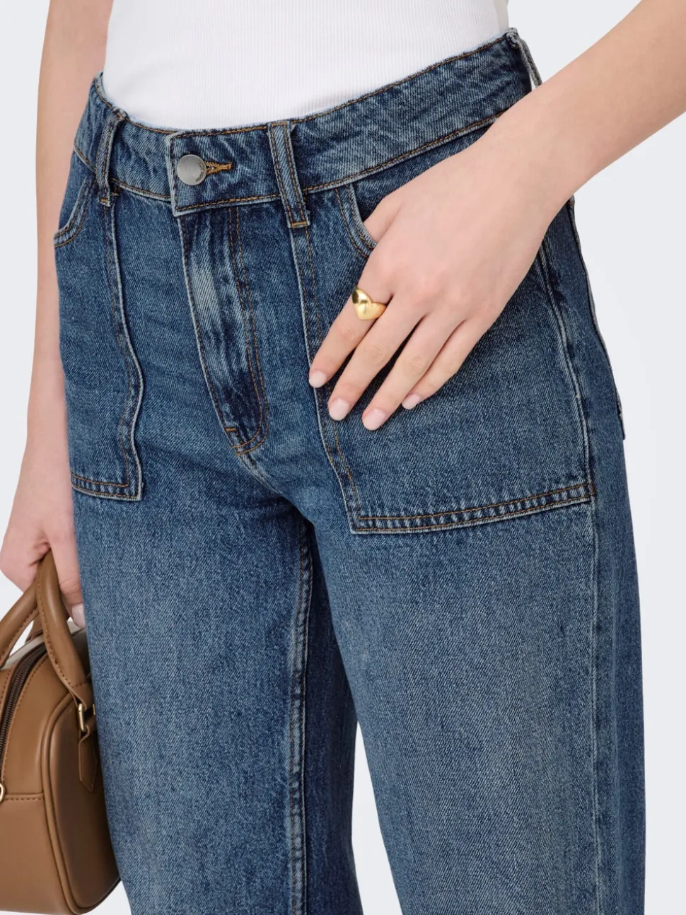 JDYMAYA Taille haute Wide Leg Fit Jeans