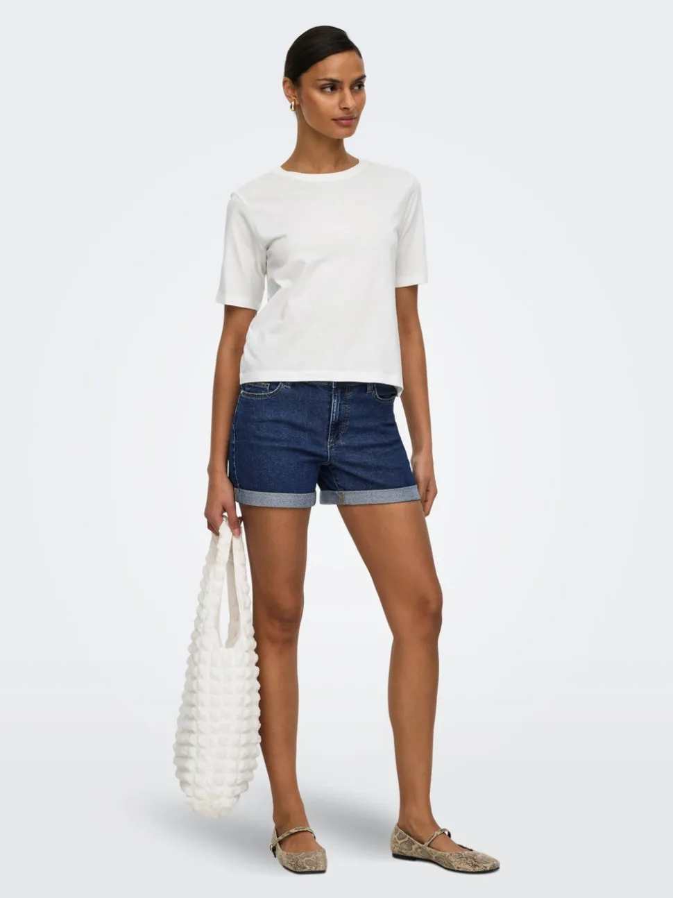 JDYMOON Taille moyenne Regular Fit Short en denim