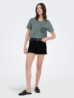 JDYMOON Taille moyenne Regular Fit Short en denim