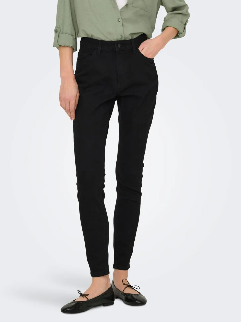 JDYMOON Taille haute Skinny Fit Longueur cheville Jeans