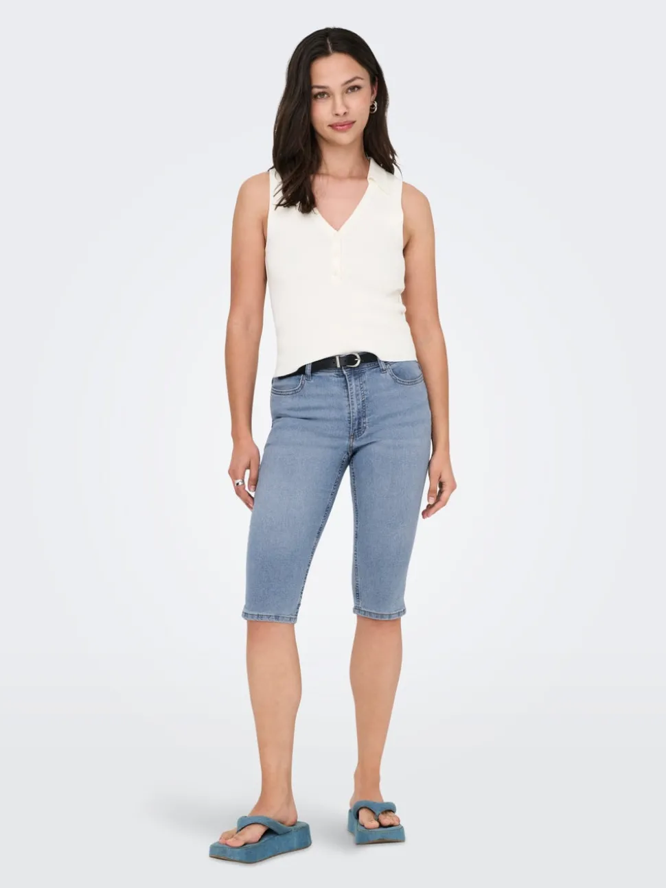 JDYMOON Taille moyenne Skinny Fit capri Jeans