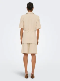 JDYNAOMI Taille moyenne Loose Fit Lin Bermuda