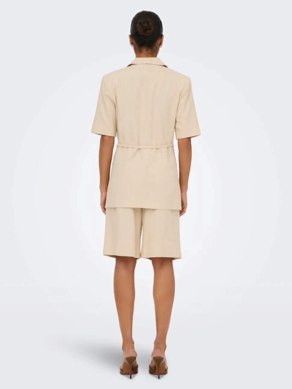 JDYNAOMI Taille moyenne Loose Fit Lin Bermuda